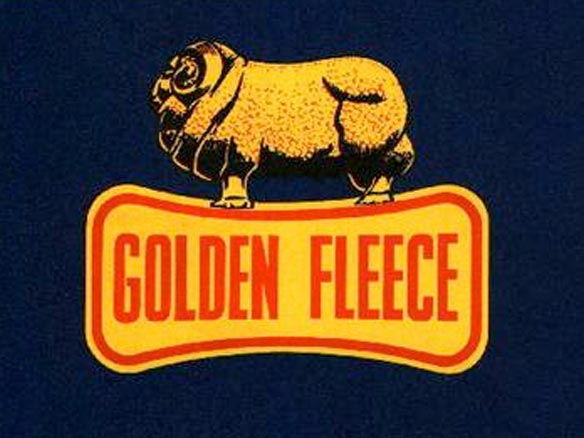 Golden Fleece Petroleum logo against a navy blue background