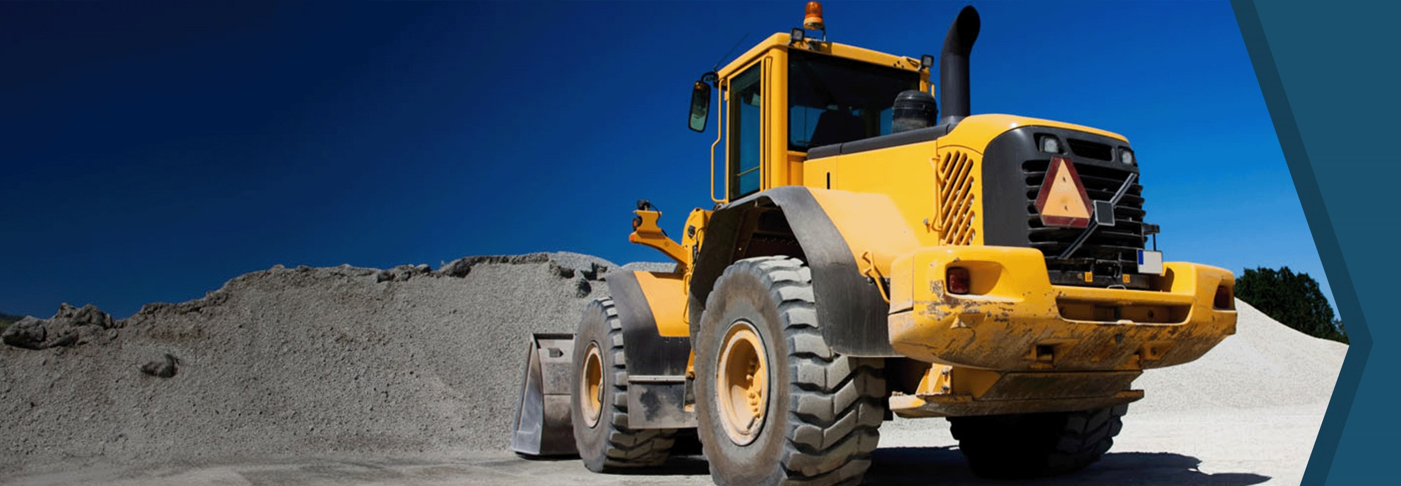 Yellow construction vehicle onsite