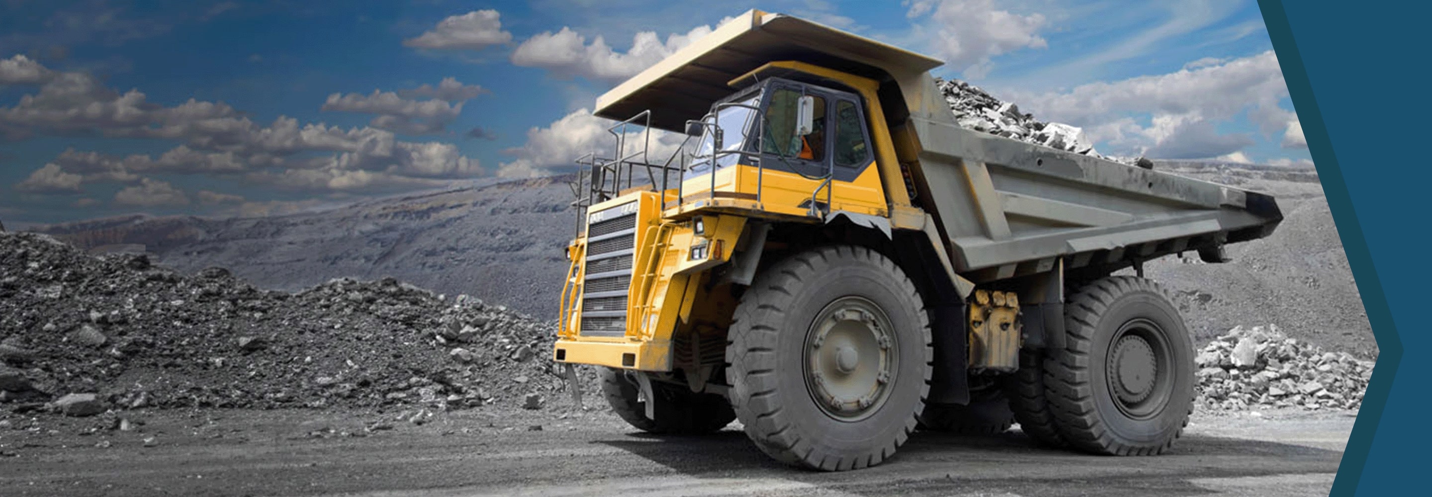 Yellow construction vehicle onsite